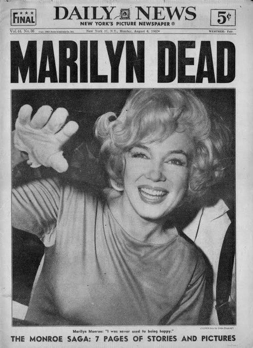 Marilyn Monroe. O dia da morte da deusa